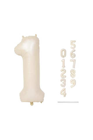 1 Rakam Krem Folyo Balon 34 İnç 76-82 Cm