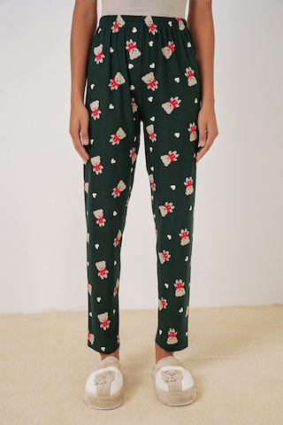 Bigdart 4323 Desenli Pijama Altı - A. Zümrüt Yeşili