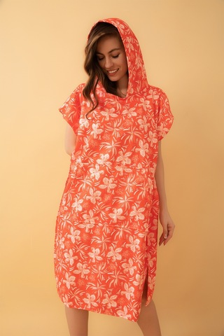 Flower Yetişkin Sörf Panço Plaj Havlusu L Beden