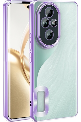 Honor 200 Uyumlu Kılıf Kamera Korumalı Logo Gösteren Zore Omega Kapak -115581 Siyah