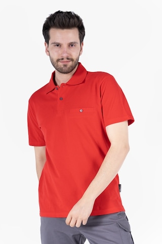 Yıldırımlar T-shirt %100 Pamuk Polo Yaka Fleto Cepli %100 Pamuk Kırmızı