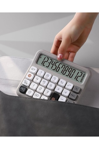 X-250 12 Haneli Hesap Makinesi Pastel Gri Diğer