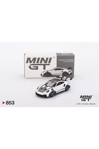 Mini Gt Porsche 911 992 Gt3 Rs Weissach Package White With Indigo Blue 853 1/64