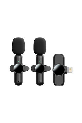 K3 Yeni Özel Model Kablosuz Lavalier Mikrofon, Bir Çekim İki Gürültü Azaltma 2.4g Mini Mikrofon Fabrika Satış Noktası Pingguo Arayüzü Bir İçin İki Çift Mikrofon Tek Alıcı