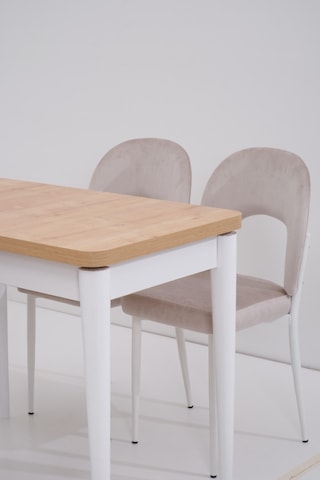 Damla Hilal Mdf Mutfak Masa Sandalye Takımı 60x100cm Kahve