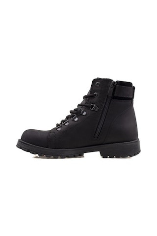 Slayka Siyah Gia Nubuk Deri Vizon Unisex Bot Siyah