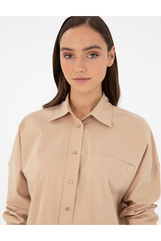 Pierre Cardin Kadın Bej Gömlek Desenli 50299581-vr011 Bej