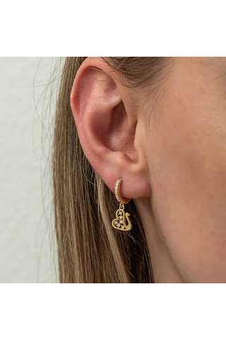 Gümüş Sallantılı Gold Kuğu Kadın Küpe Çok Renkli 09329095