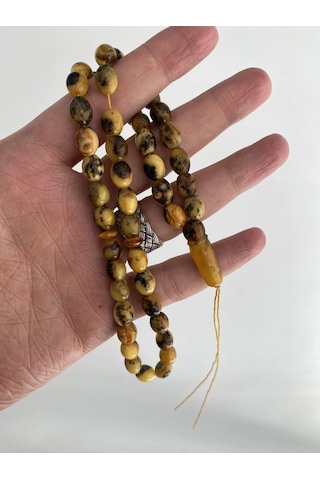 Doğal Kaya Damla Kehribar Tesbih 79769095 45'Lik 4,5 x 3, 5 MM 16 G