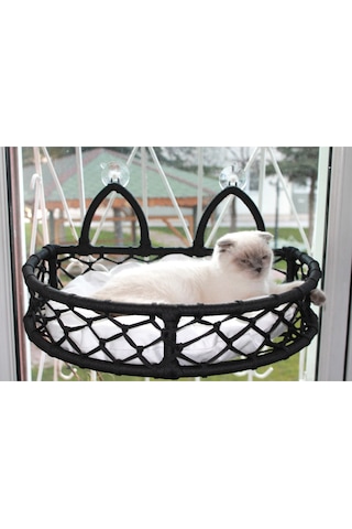 Homedora Cedric Kedi Cam Yatağı & Cam Askılı Vantuzlu Kedi Yatağı