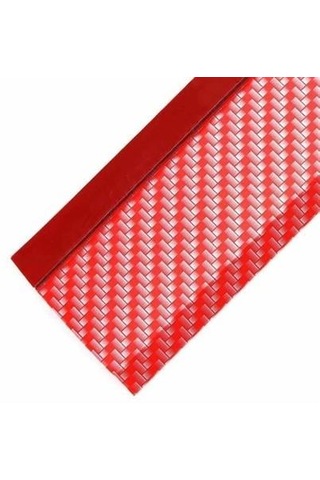 Buffer Kırmızı Renkli 2,5 Metre Araba Oto Ön Tampon Koruyucu Kauçuk Pratik Tampon Şerit Bant Döşeme