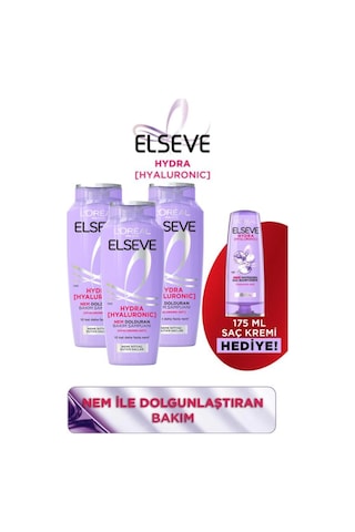 3'lü 300ml Hydra Hyaluronic Şampuan + 175ml Saç Kremi Seti pktelsvhydrhylrncshvsks-10395