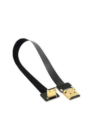 Hdmı To Hdmı 90 Derece Açıkhis Fpc Yassı Esnek / Ribbon Kablo