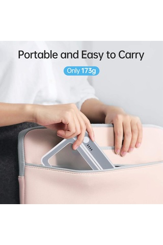 Yunboo Usb Şarjlı 4x Büyütme, 10 Led Beyaz Işık, 3 Seviye Işık, Pil Göstergeli Dokunmatik Kapatma Katlanabilir El Tipi Büyütec Gri-beyaz Çok Renkli