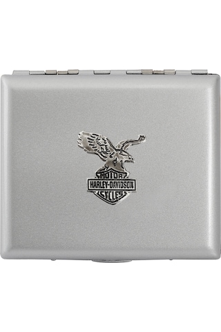 Zekupp Gümüş Gri Harley-Davidson Metal Sigara Tabakası N11.454
