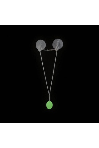 Karanlıkta Parlayan Fosforlu Oval Kolye Gold Renk Metal Zincirli