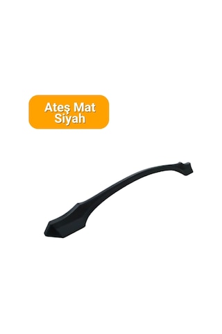 50 Adet Ateş Mat Siyah Metal Mobilya Kulpu 160mm - 192mm Mat Siyah