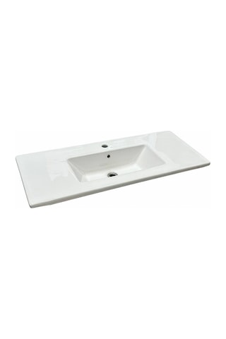 Bocchi 1329-001-0126 Tezgah Üstü Lavabo Parlak Beyaz 41 x 100 CM 1466841