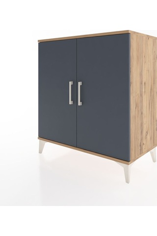 Hyperion Şifonyer 2 Raflı 2 Kapaklı 88x44x96 Çam-antrasit Çam