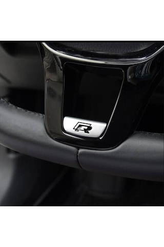 Volkswagen R Logolu Siyah Direksiyon Logosu Geçmeli Model Dıka03-04 siyah