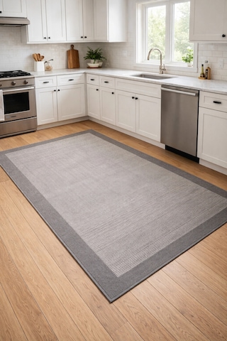 Mess Modern Dekoratif Yumuşak Dokulu Sisal Halı 3933 Gri Antrasit Çok Renkli