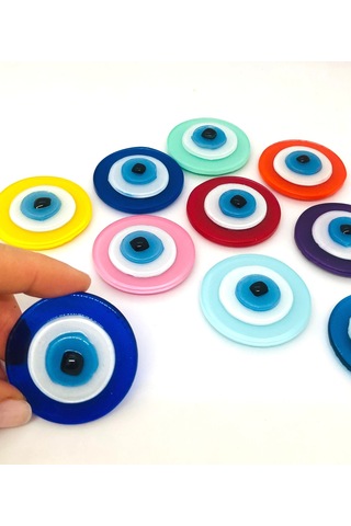 Lacivert Cam Nazar Boncuklu Magnet