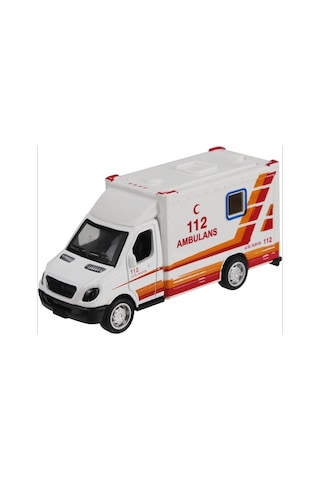 Oyuncak Metal Çek Bırak Ambulans 10 Cm