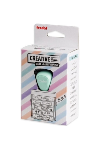 Trodat Creative Mini Best Wishes 12 Motifli Damga Seti 3 Renkli Istampa Pedli Mutlu Günler Kaşesi