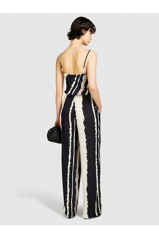 Sisley %100 Viskoz Tamamı Baskılı Asimetrik Yakalı Palazzo Tulum Kadın Turuncu Tulum - 324p4waxlt00ı