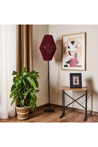 Evidea Lighting Kapsül Lambader - Bordo / Siyah Bordo / Siyah