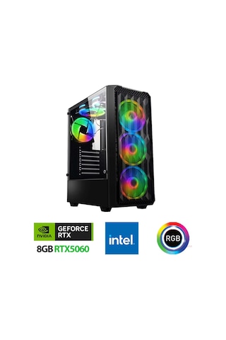Xaser XSR1138 i7-14700F 32 GB 2 TB M.2 NVMe SSD 8 GB RTX5060 27" Free Dos Masaüstü Oyuncu Bilgisayarı