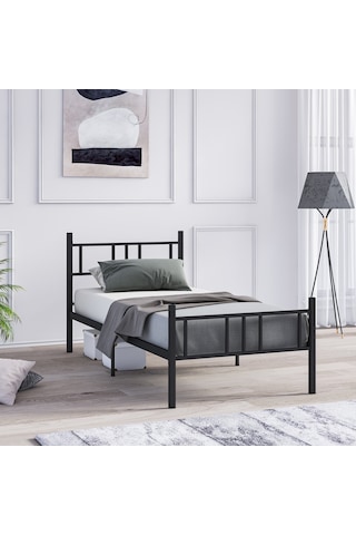 Mobpazar Akın Metal Karyola Siyah 90 x 190 CM