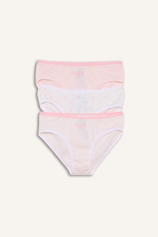 Defacto Kız Çocuk Desenli 3lü Slip Külot E7069a825aupn114 Pembe-pn114