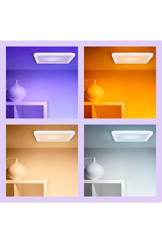 Wiz Beyaz Akıllı Sıva Üstü Rgb Kare Panel Tavan Armatürü 12w Genel