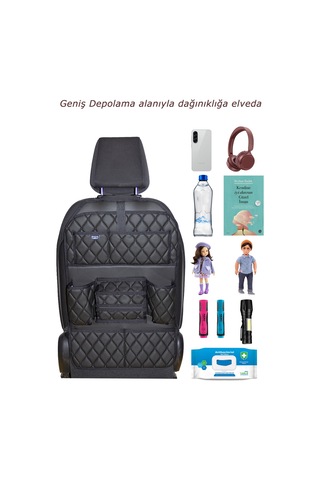 Bod Deri Kapitone Düzenleyici Cunda Serisi Siyah