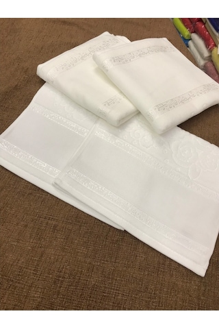 Gonca İşlemelik Kanaviçe Etamin Havlu 6'lı Paket 3 Büyük 3 Küçük
