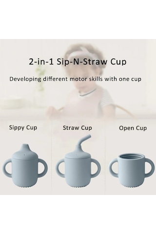 1 Adet Bebek Silikon Silikon Silikon Hasır Fincan Taşınabilir