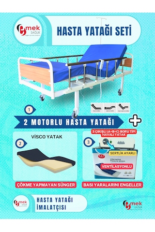 2 Motorlu Mdf Başlıklı Tabanca Korkuluklu Visco Yataklı Takım