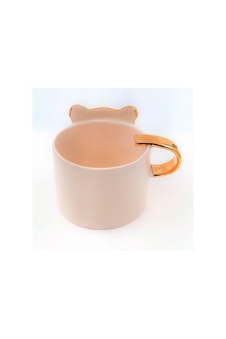 Lexroo 24 Ayar Altın Işlemeli Kedi Kabartmalı El Yapımı Mug 220 Ml
