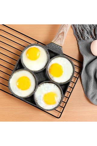 4 Izgaralı Bpa İçermeyen Omlet Tava - Yumurta, Pastırma, Krep Ve Hamburger İçin İdeal Çok Renkli