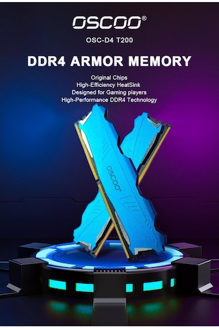 Oscoo Blue Armor T200 16GB 3200MHZ CL22 Ddr4 1.2V Ram