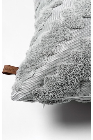 Bohem Özel Tasarım Punch Panç Desen Kare Dekoratif Kırlent Kılıfı 55x55 cm Zigzag Gri