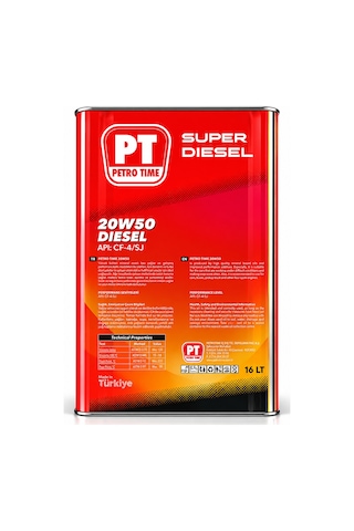 Petro Time Turbo 20W-50 Motor Yağı 16 L