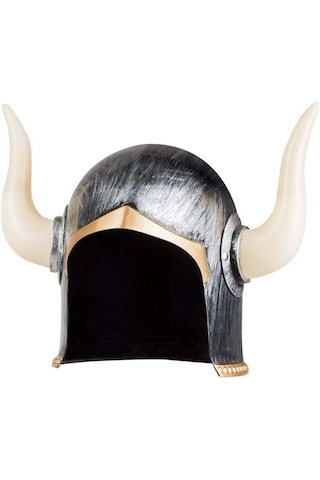Hmngoakkllby Mega Boynuzlu Viking Ivar Kaskı Eskitilmiş Desen Gümüş Renk Akllhmng
