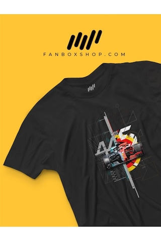 Flood Of Style Lewis Hamilton Vs Sebastian Vettel T-shirt Siyah