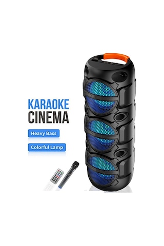 Gy-8306 Çift Karaoke Kablosuz Mikrofonlu Speaker Şarjlı Taşınabilir Hoparlör Bluetooth Fm Radyo Hafıza Kartı Ve Usb Girişli Tws Özellikli Ses Sistemi Partybox Ses Bombası