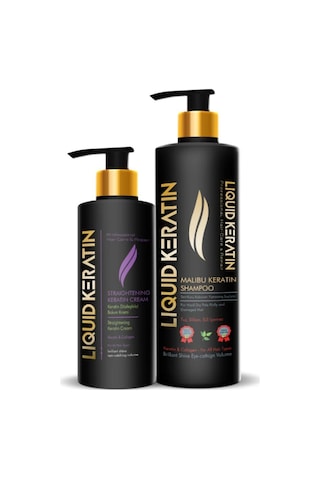 Liquid Keratin Kuru Mat Sert Kabaran Saçlar için Keratin Bakım Seti 2'li