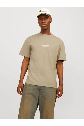 Jack & Jones Jorvesterbro Tee Ss Erkek T-shirt 12240121 Bej