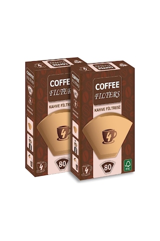 Coffee Filters 4 Numara Kahve Filtre Kağıdı 2 x 80'li