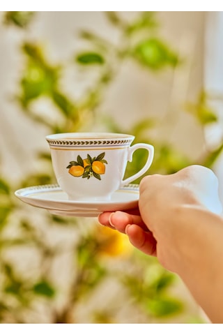 Bella Maison Lemoncello Porselen 2'li Kahve Fincanı Seti 90 Cc Kahverengi